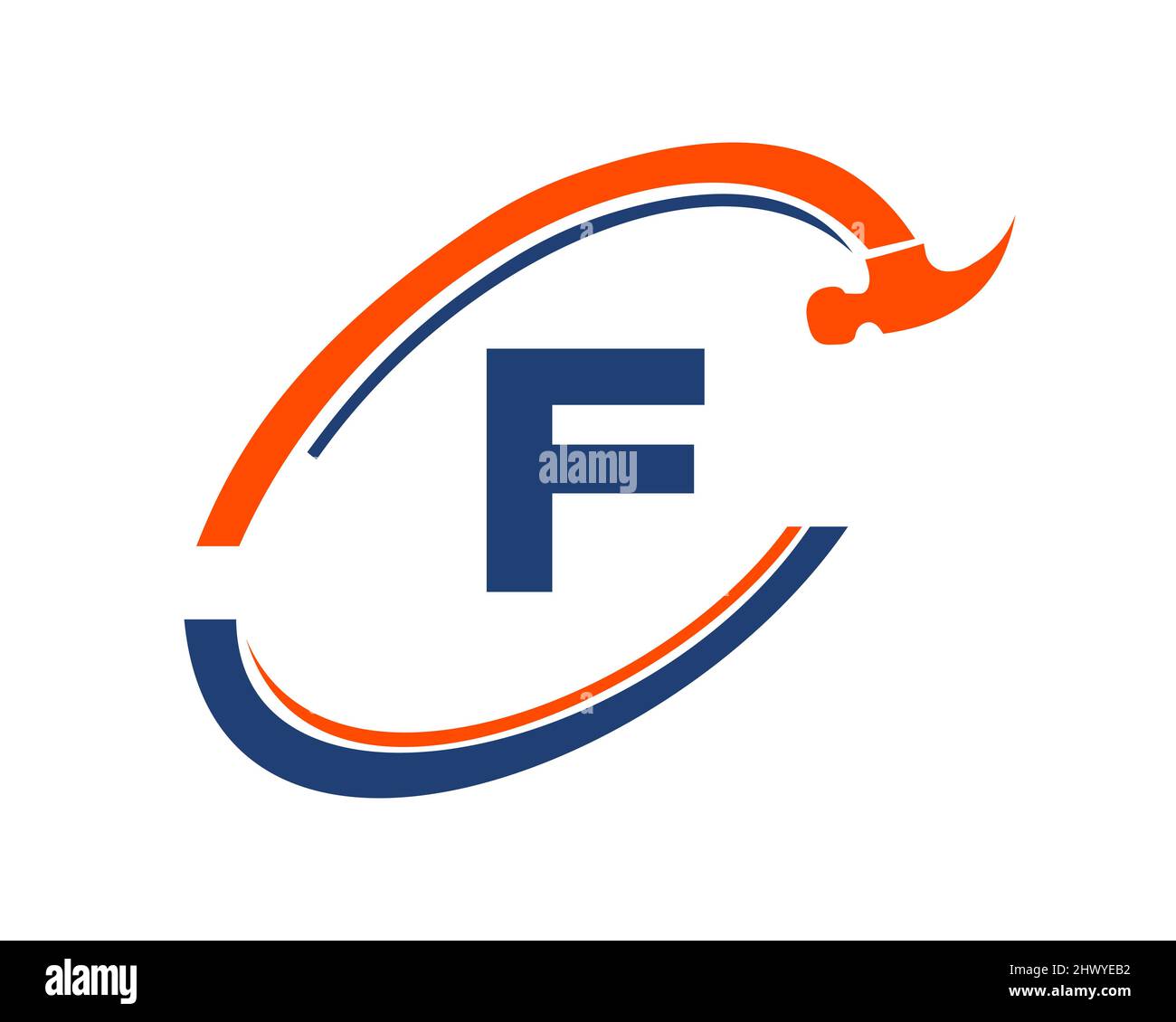 Home Repair logo with F letter vector. Home Construction Logo with F letter repair concept Stock Vector