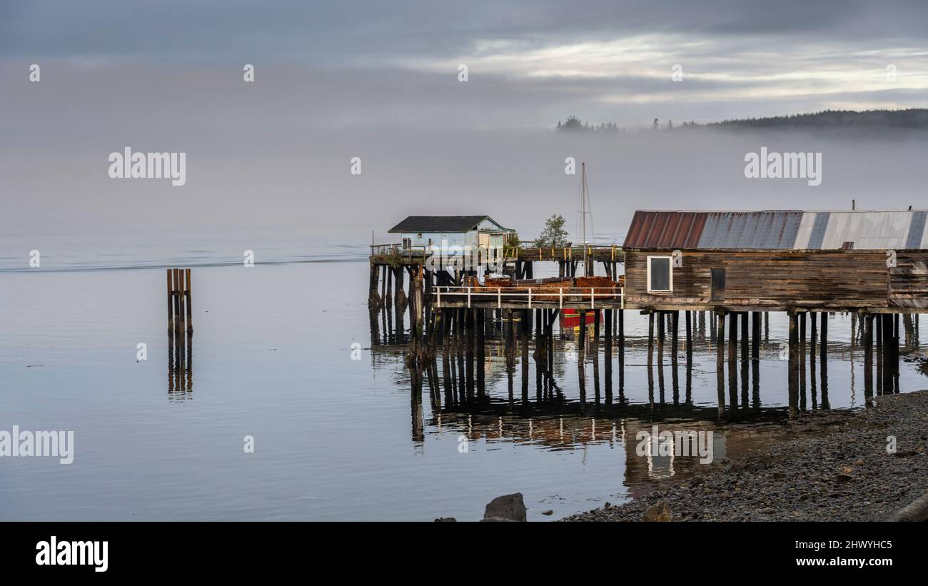 Shoreline along Alert Bay, Cormorant Island, Johnstone Strait ...