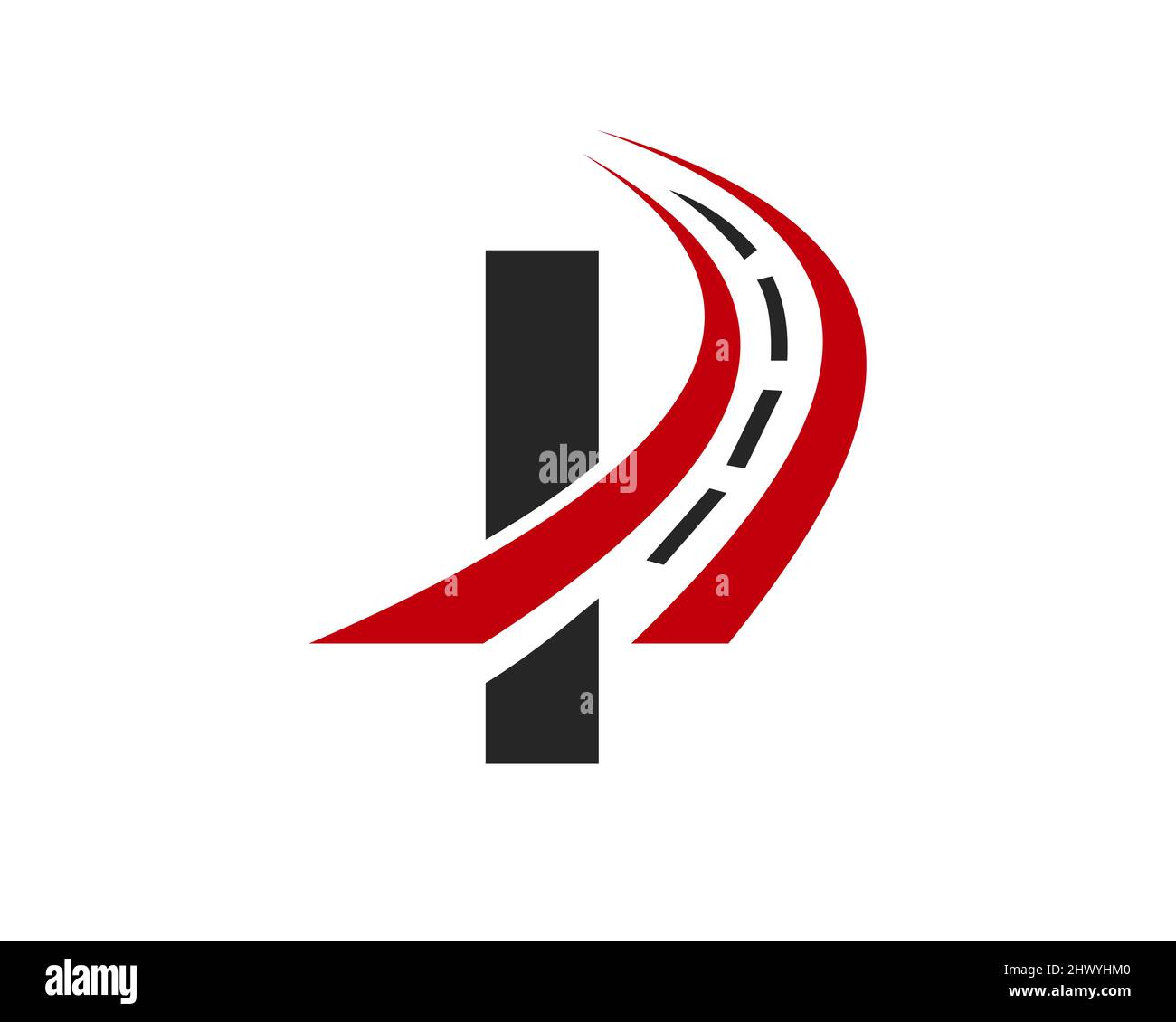 Transport Logo With I Letter Concept. I Letter Road Logo Design ...