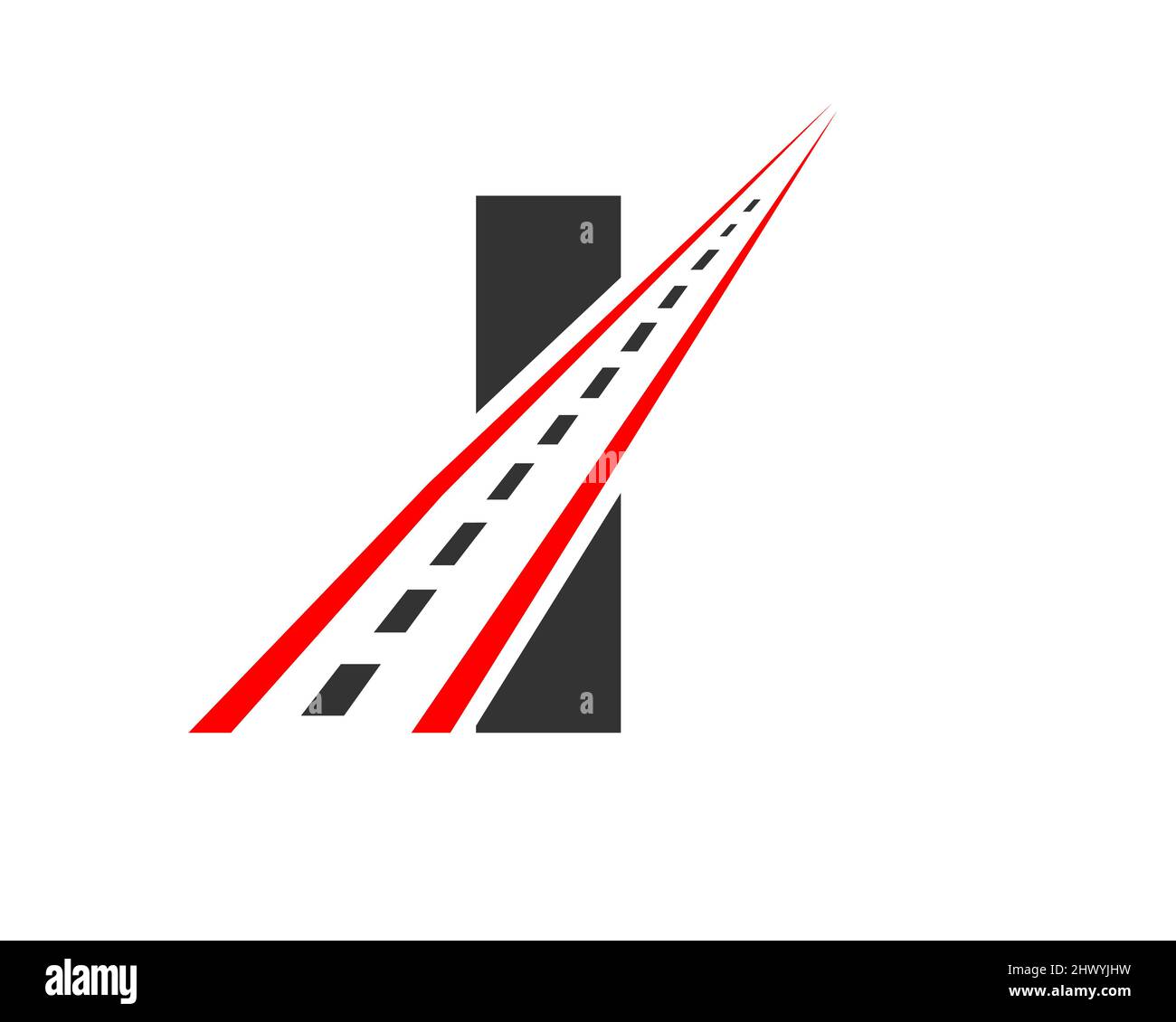 Transport Logo With I Letter Concept. I Letter Road Logo Design ...