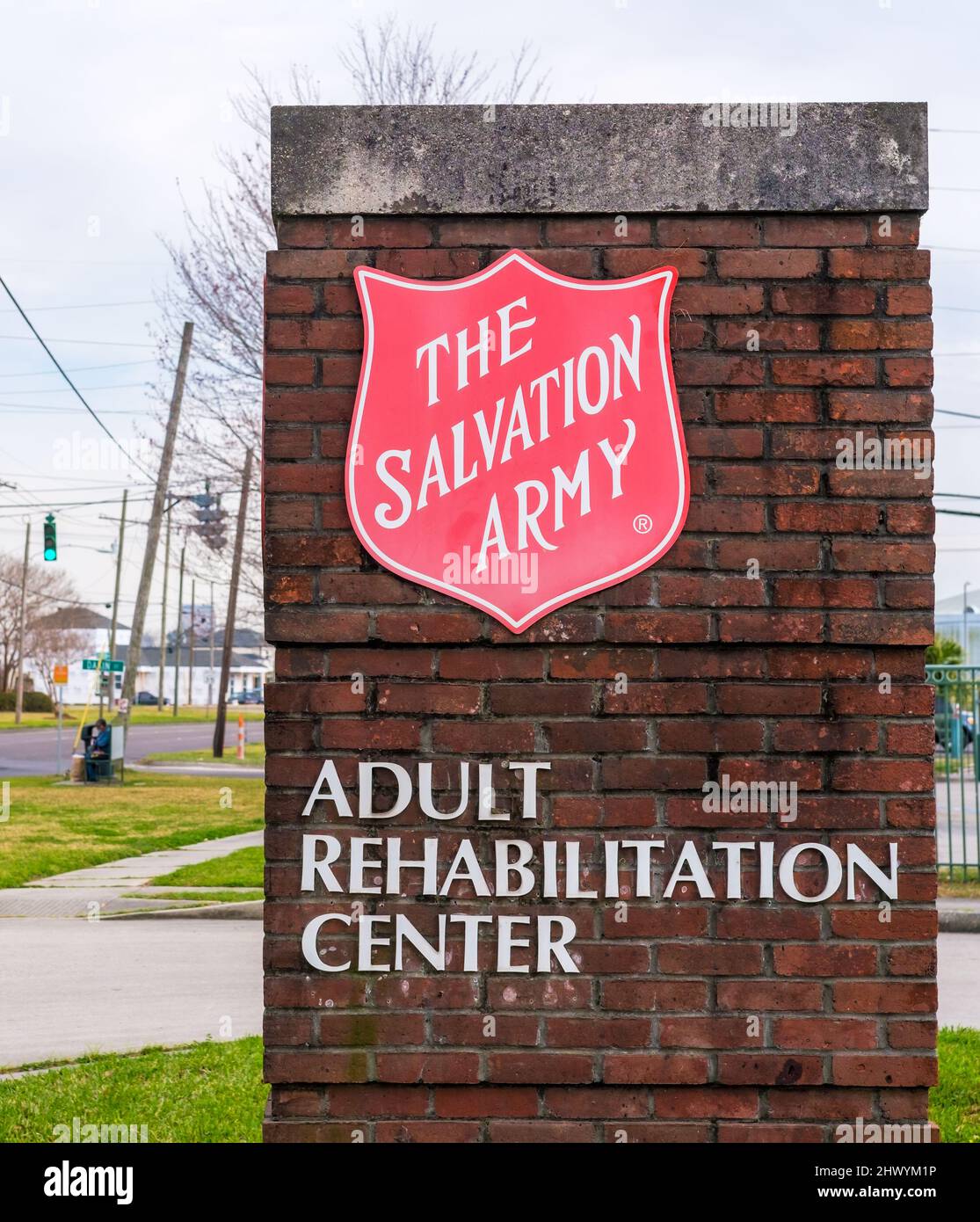 JEFFERSON, LA, USA - MARCH 3, 2022: Salvation Army Adult Rehabilitation sign on Jefferson Highway Stock Photo
