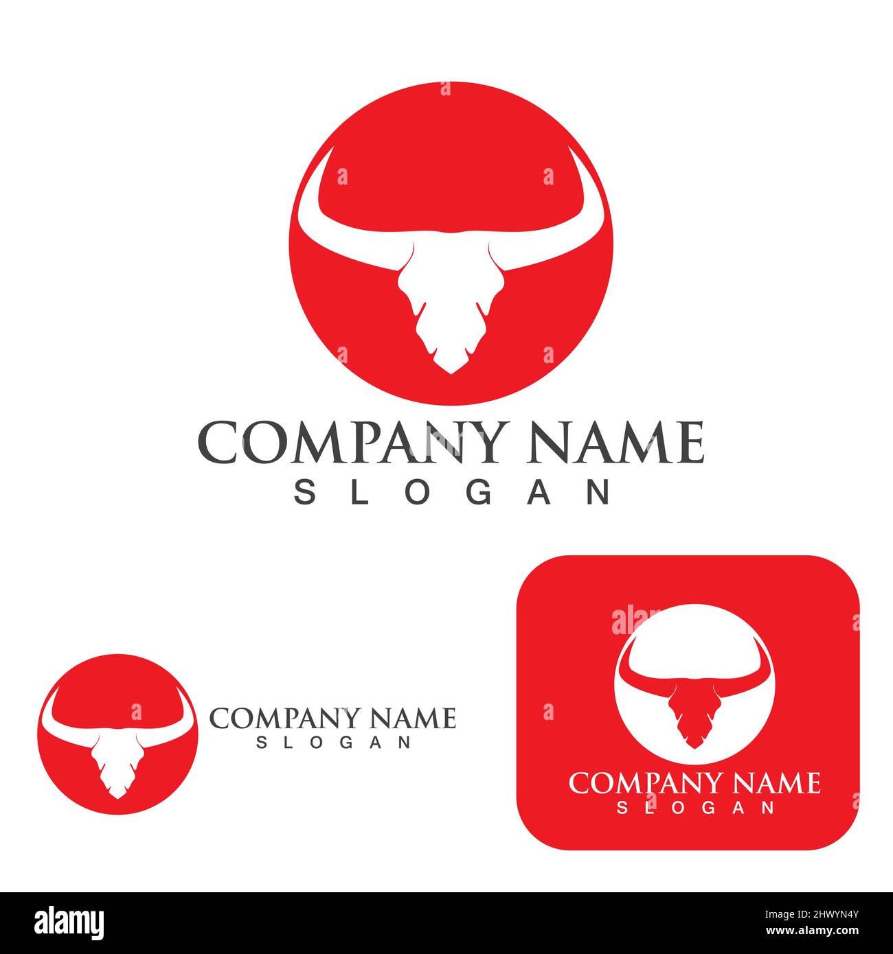 Cow Logo Template vector icon illustration design Stock Vector Image ...