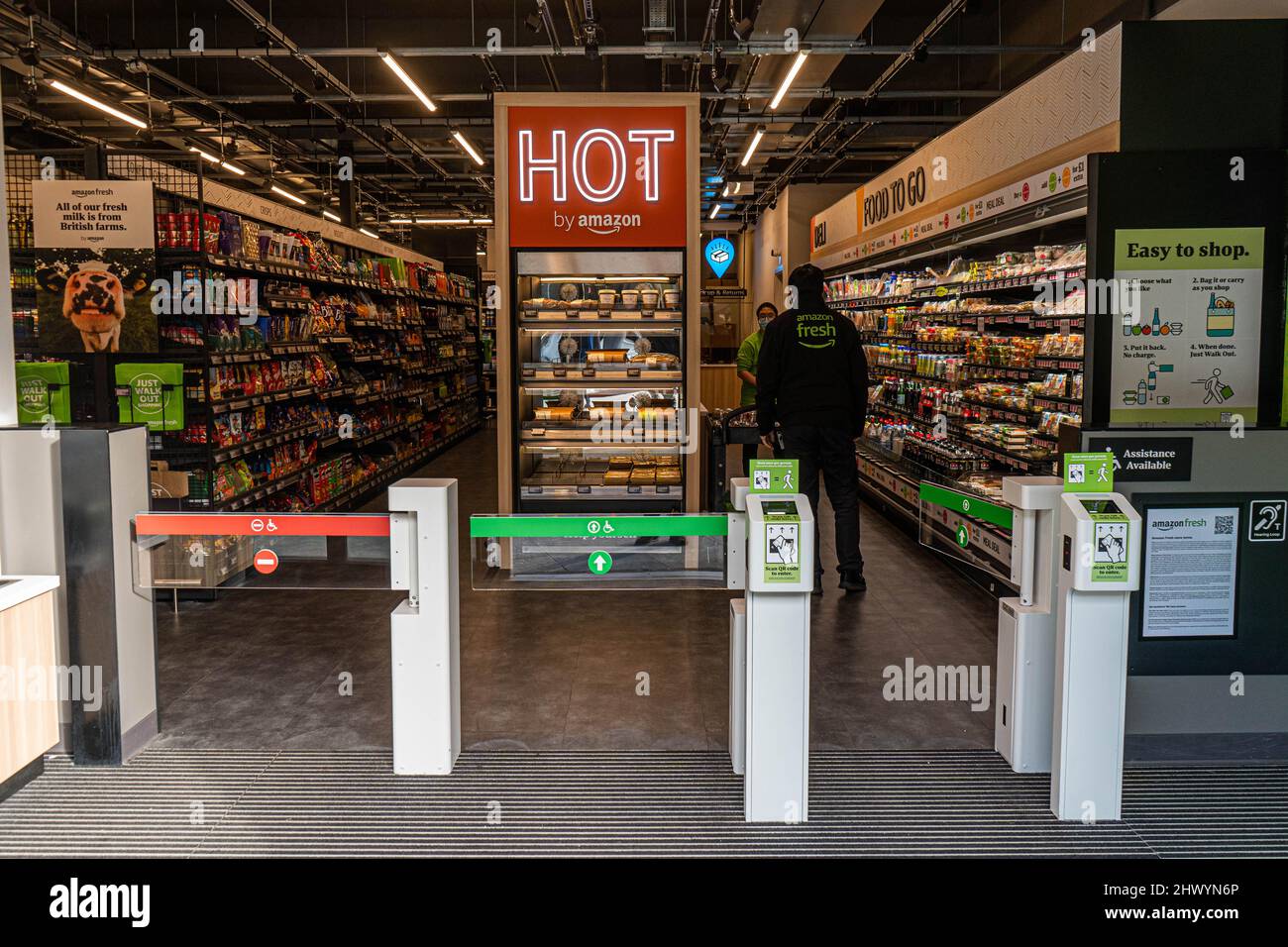 8 March 2022. Amazon Fresh store in Richmond, London Stock Photo Alamy