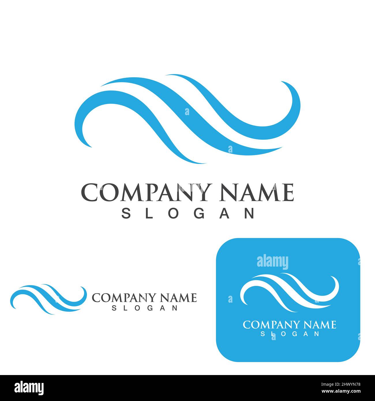 Water wave icon vector illustration design logo Stock Vector Image ...