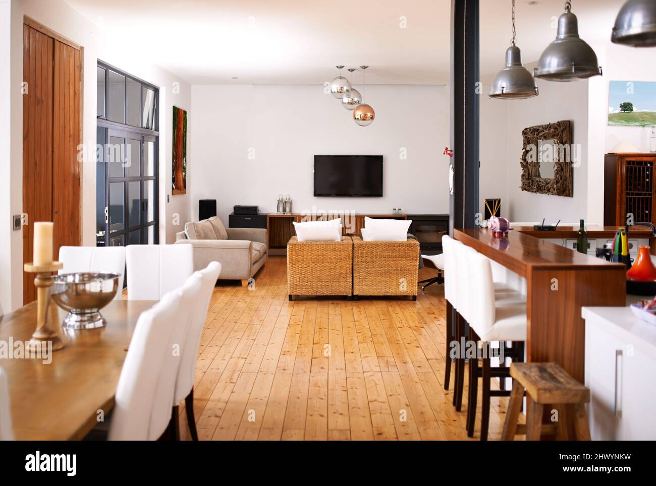 Picture of Modern kitchen for modern living. Open plan kitchen area in a modern ...