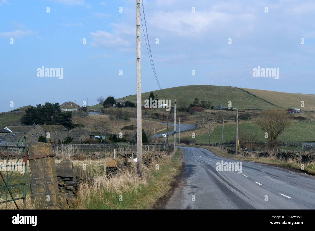 Winding countryside road Stock Photo