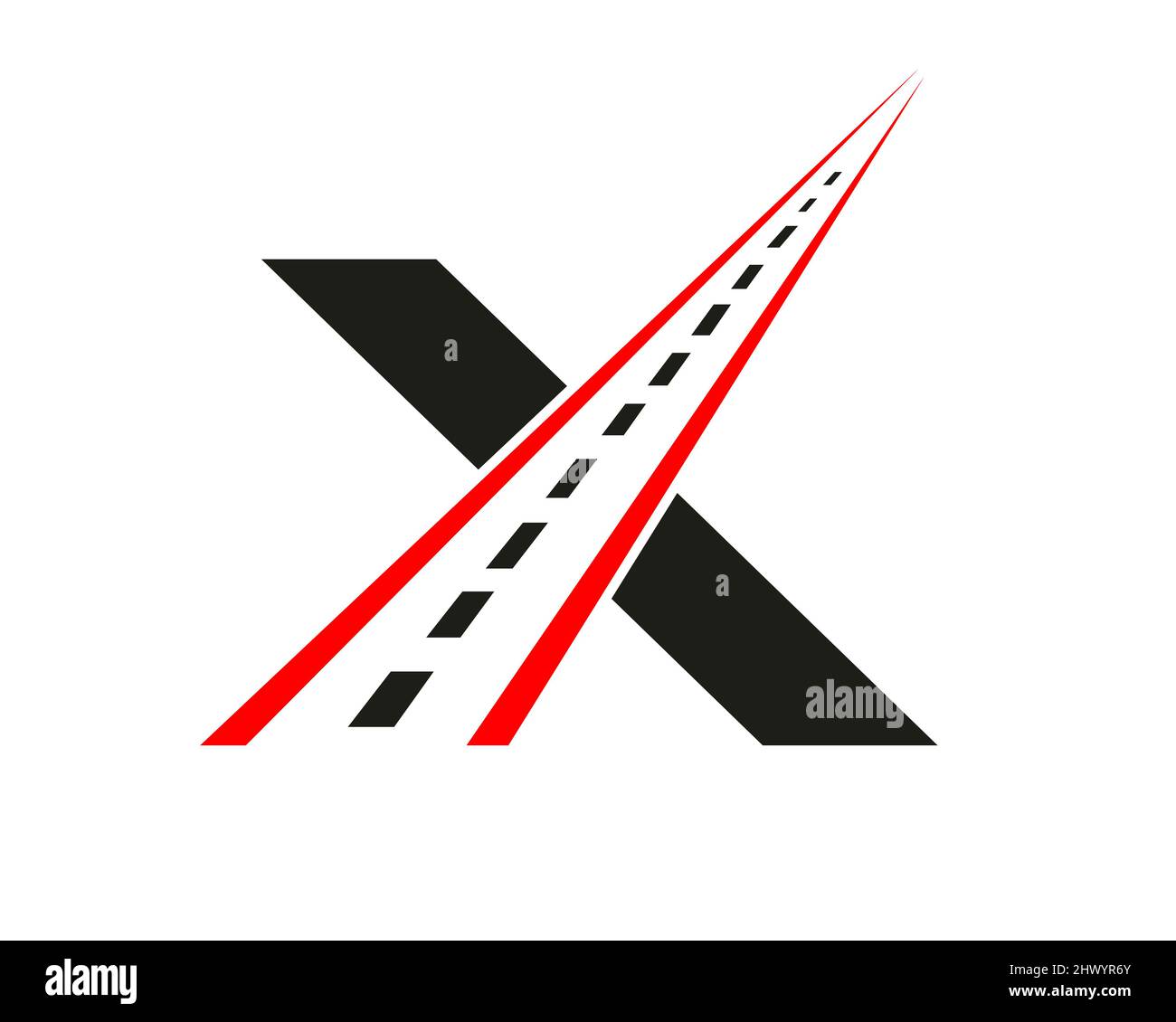 Transport Logo With X Letter Concept. X Letter Road Logo Design