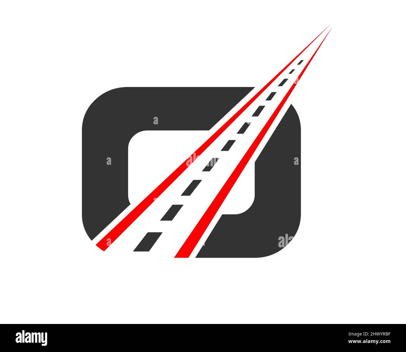 Transport Logo With O Letter Concept. O Letter Road Logo Design ...