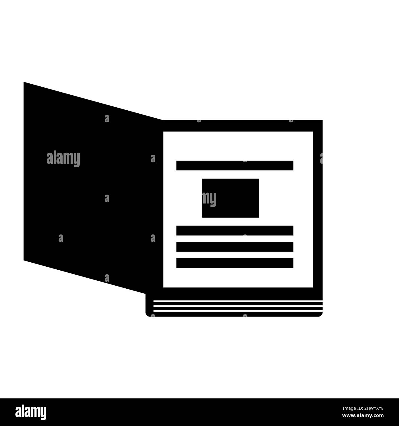 Book icon in flat style isolated on white background vector ...