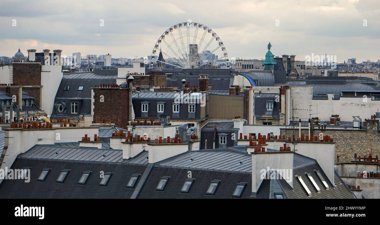 Roofs of Paris (France) Stock Photo