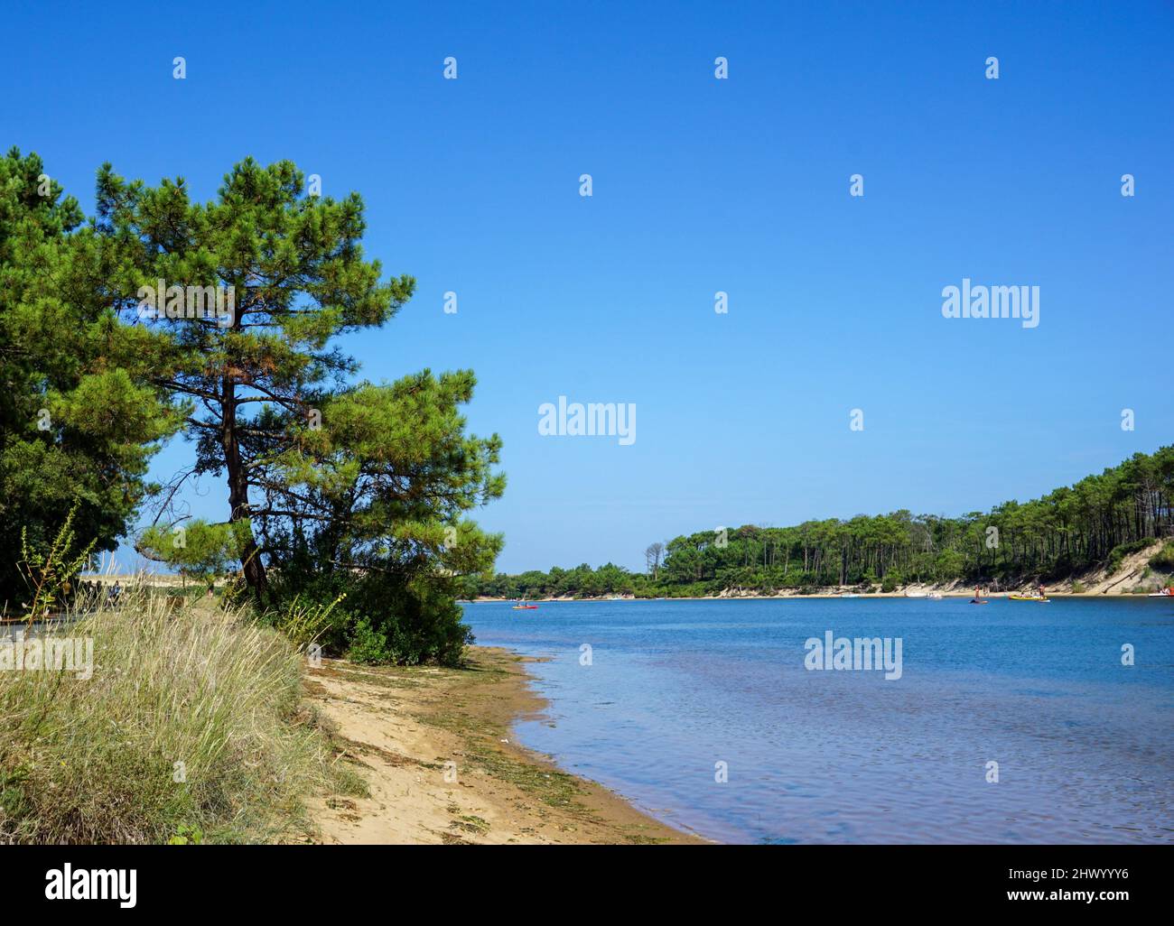 Marine lake in Soustons, Landes, France Stock Photo - Alamy