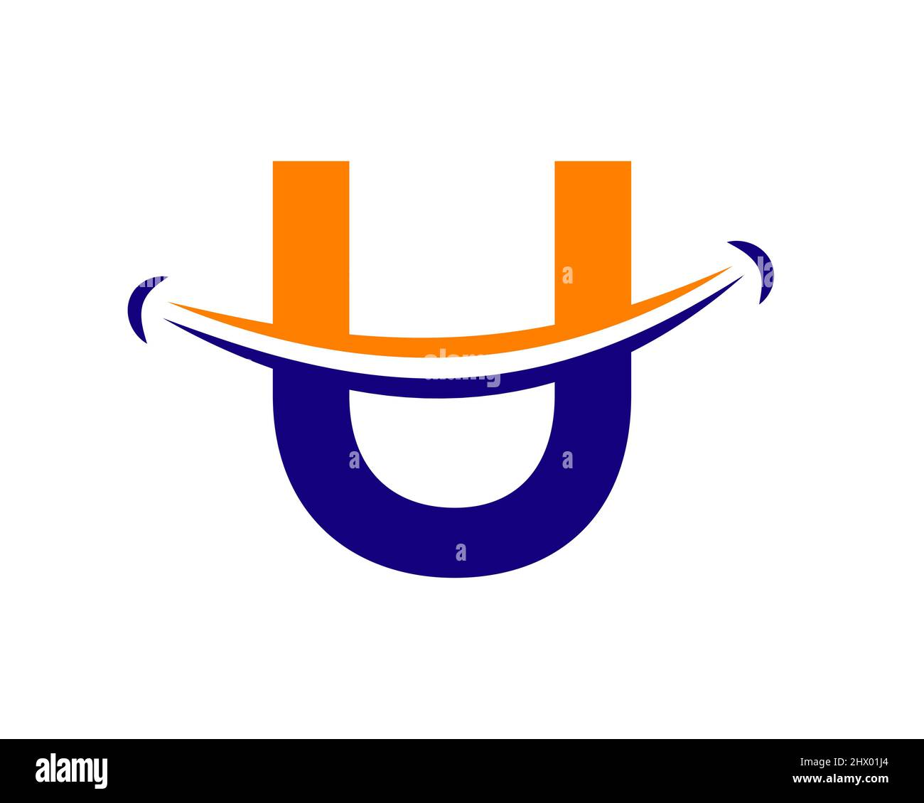 Smile logo with U letter concept. Initial Letter U Happy logo. Letter U