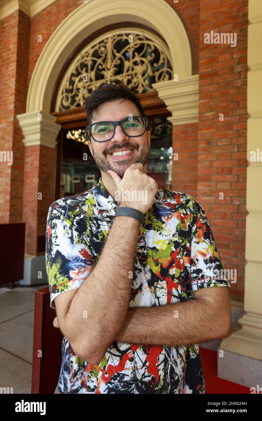 São Paulo, 8/03/2022, Erick Mafra during the opening of the exhibition The  most creative pencil in the world by Faber Castell at the Museum of the  Portuguese language in downtown São Paulo