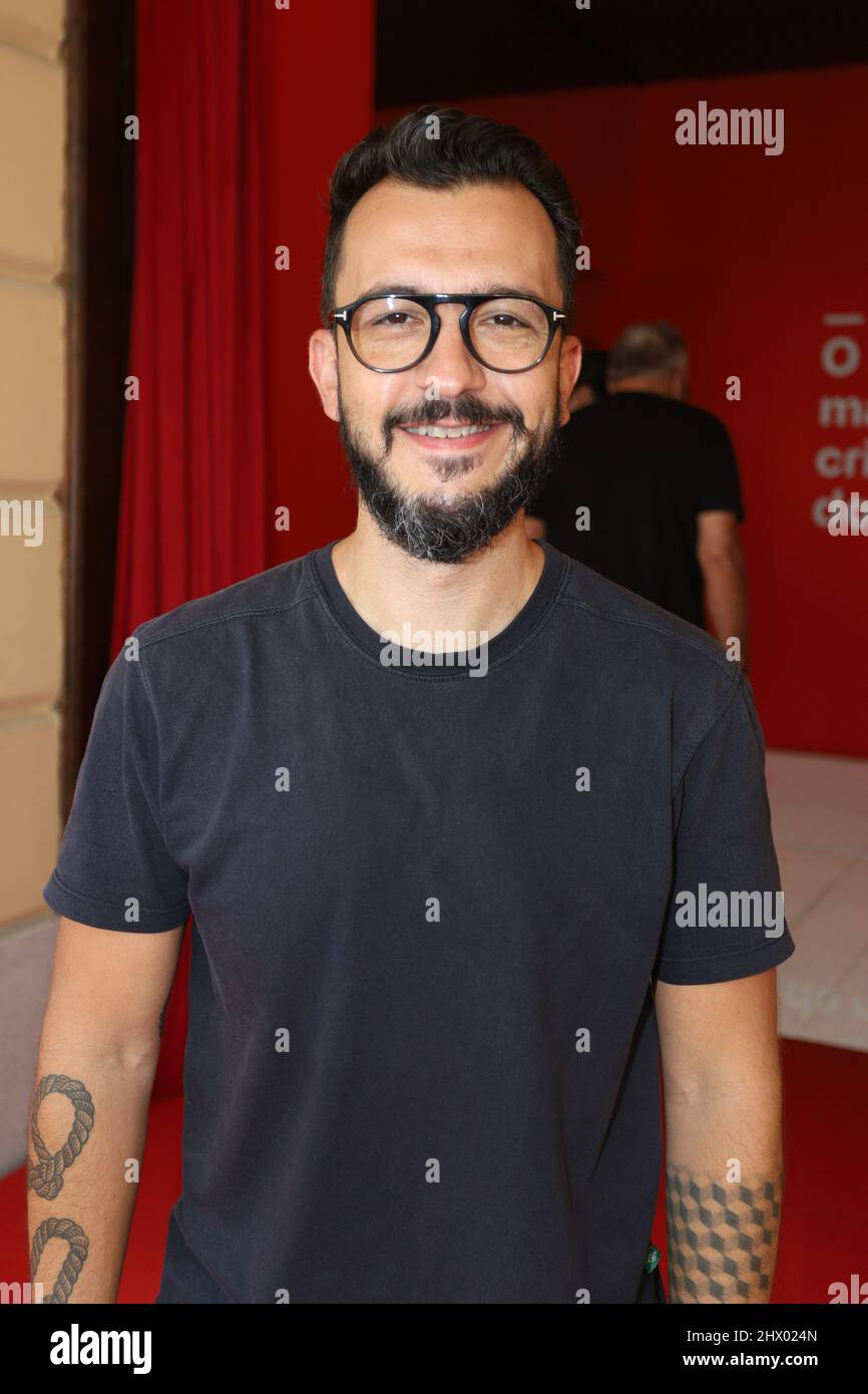 São Paulo, 8/03/2022, Erick Mafra during the opening of the exhibition The  most creative pencil in the world by Faber Castell at the Museum of the  Portuguese language in downtown São Paulo