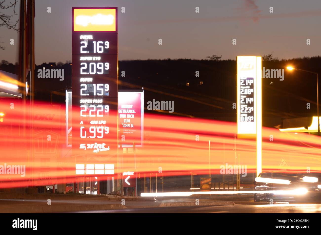 Two gas stations prices hires stock photography and images Alamy