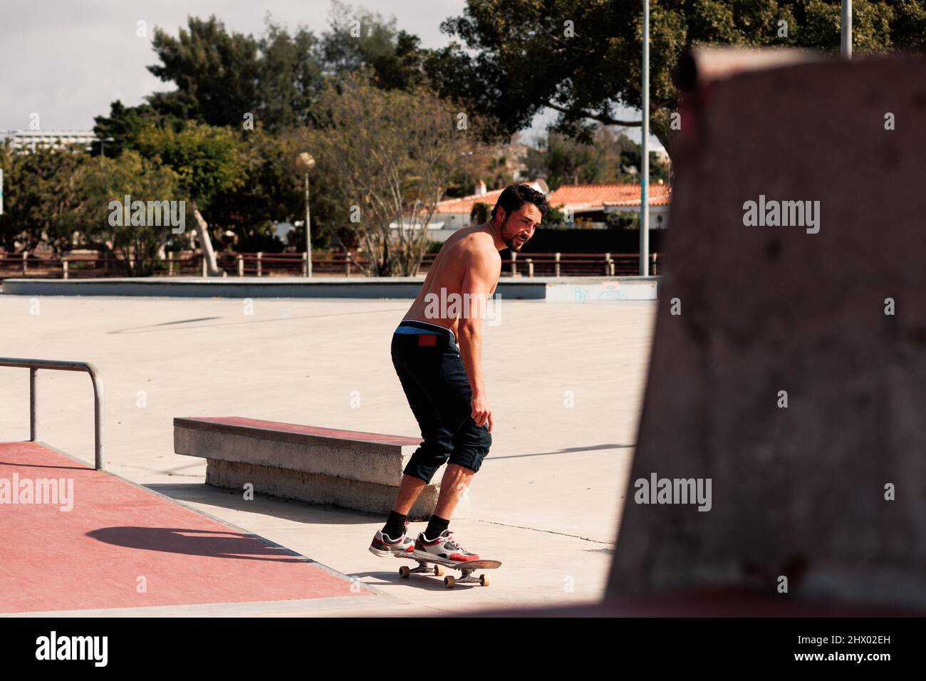 Skateboarder rail hi-res stock photography and images - Alamy