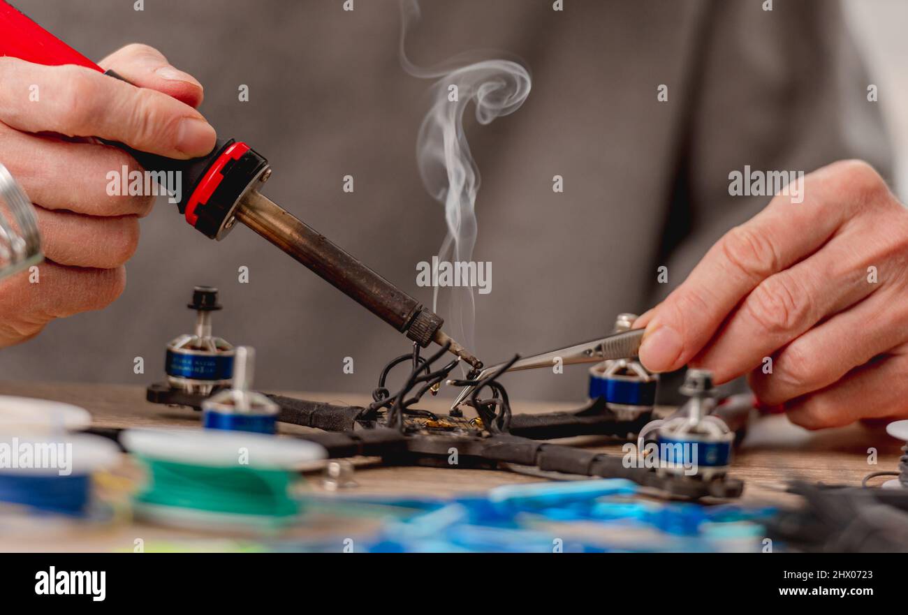 Quadcopter repairing process Stock Photo - Alamy