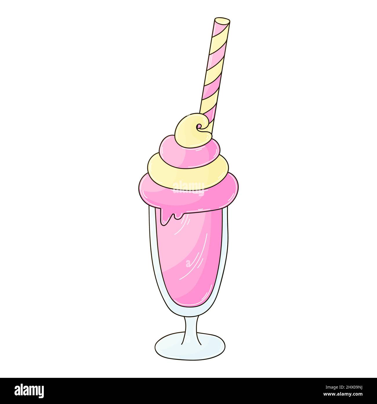 Sweet dessert, graphic element for your design. Illustration in hand