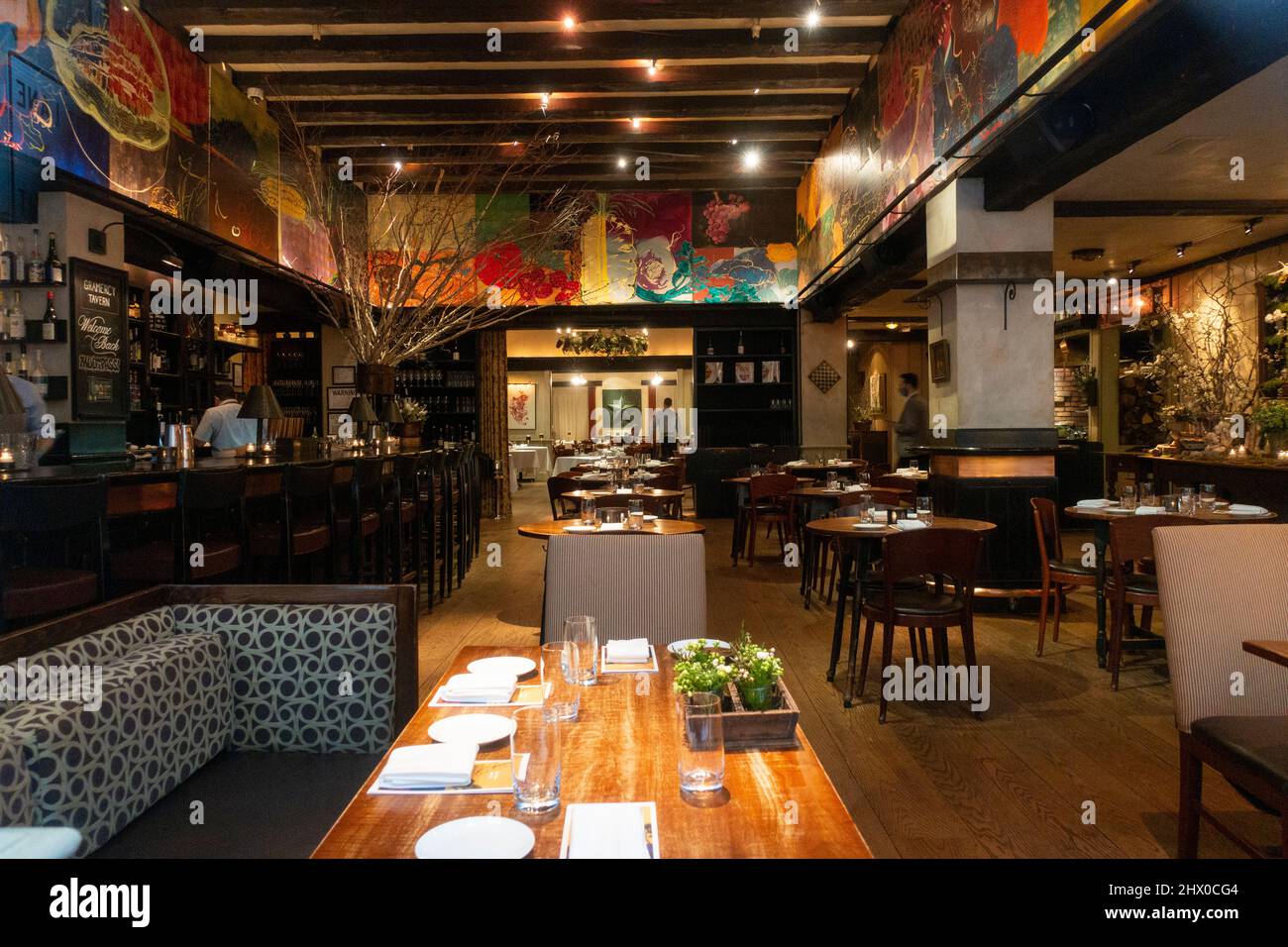 dining room inside Gramercy Tavern Manhattan NYC Stock Photo