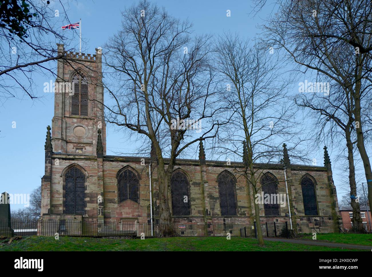 St Anglican Church in NewcastleunderLyme Staffordshire Stock
