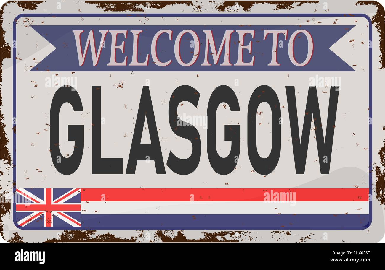 Glasgow road sign Stock Vector Images Alamy
