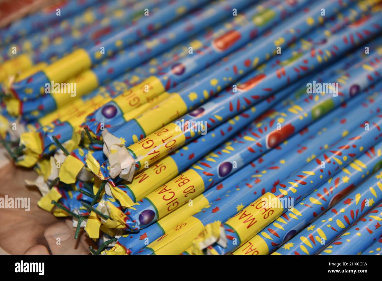 Roman Candles Fireworks Stock Photo Alamy