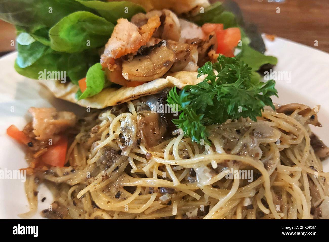 Spaghetti, Italian Food at Cafe, Jakarta, Indonesia Stock Photo Alamy