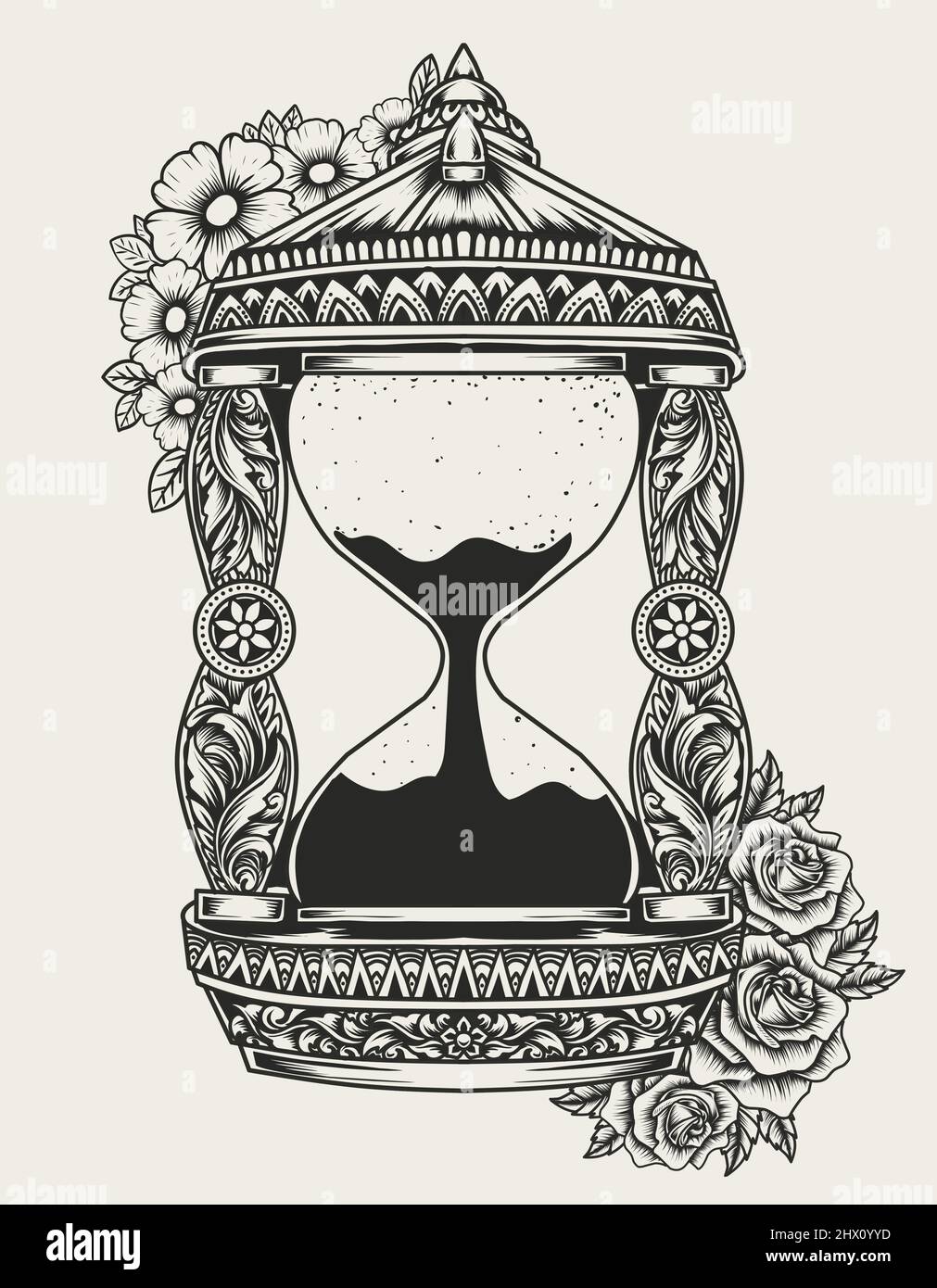 Shattered Hourglass Tattoo by Jordan Cain TattooNOW