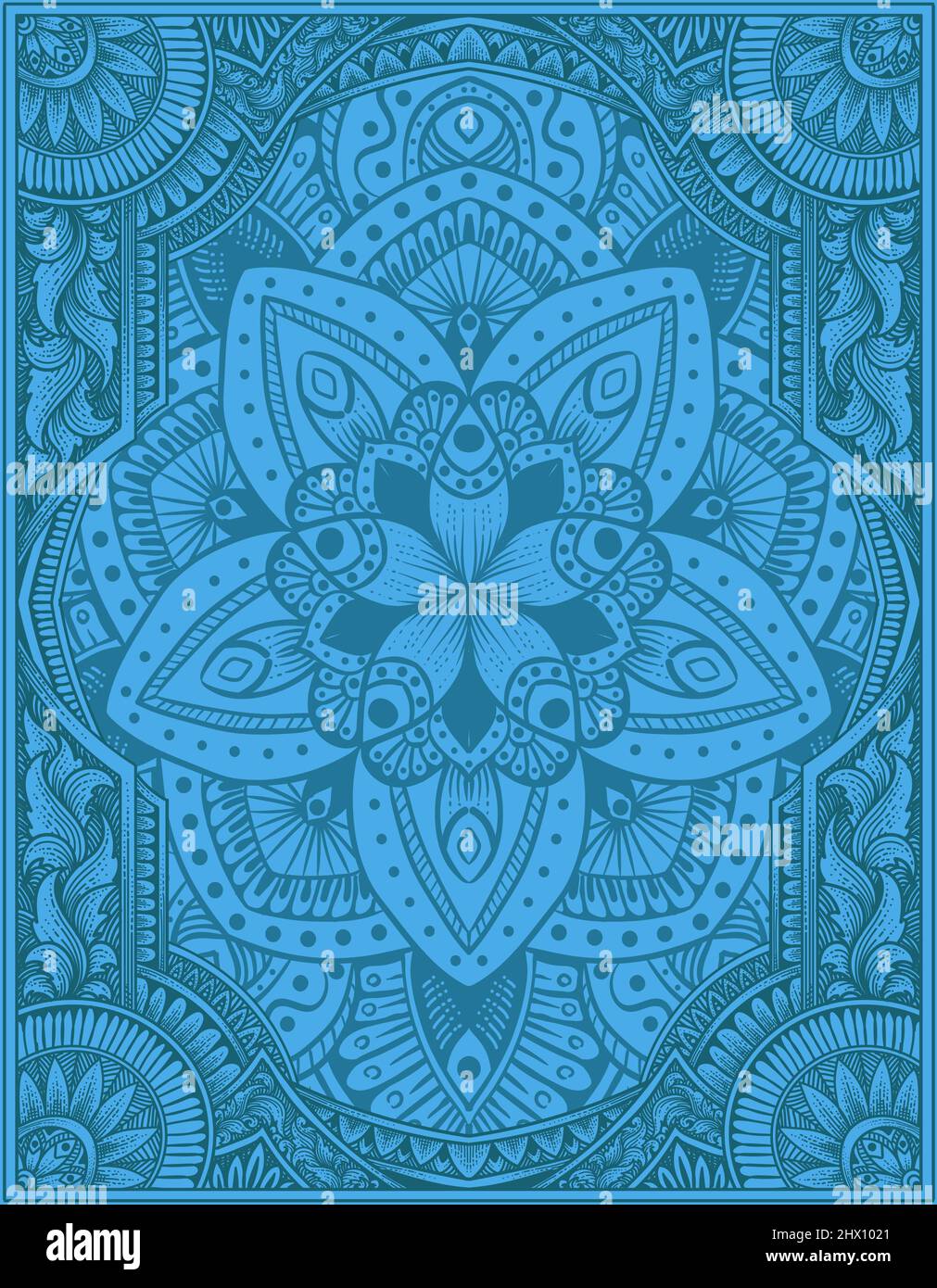 illustration vector mandala ornament background Stock Vector