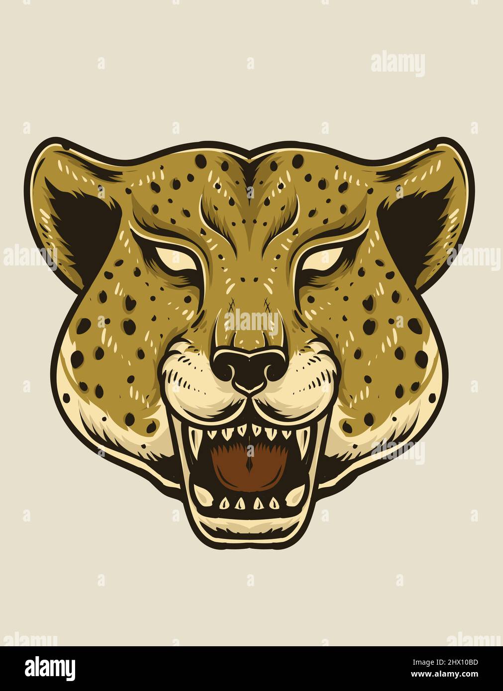 illustration vector isolated cheetah head Stock Vector Image & Art Alamy
