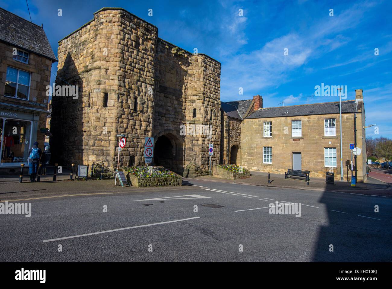 Hotspur Gateway, Bondgate, Alnwick, Northumberland Stock Photo