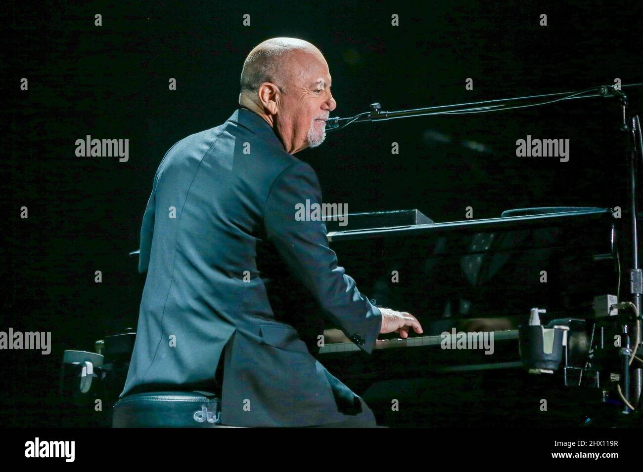 Billy Joel performs in concert at Allegiant Stadium on February 26, 2022 in Las Vegas, Nevada. Stock Photo
