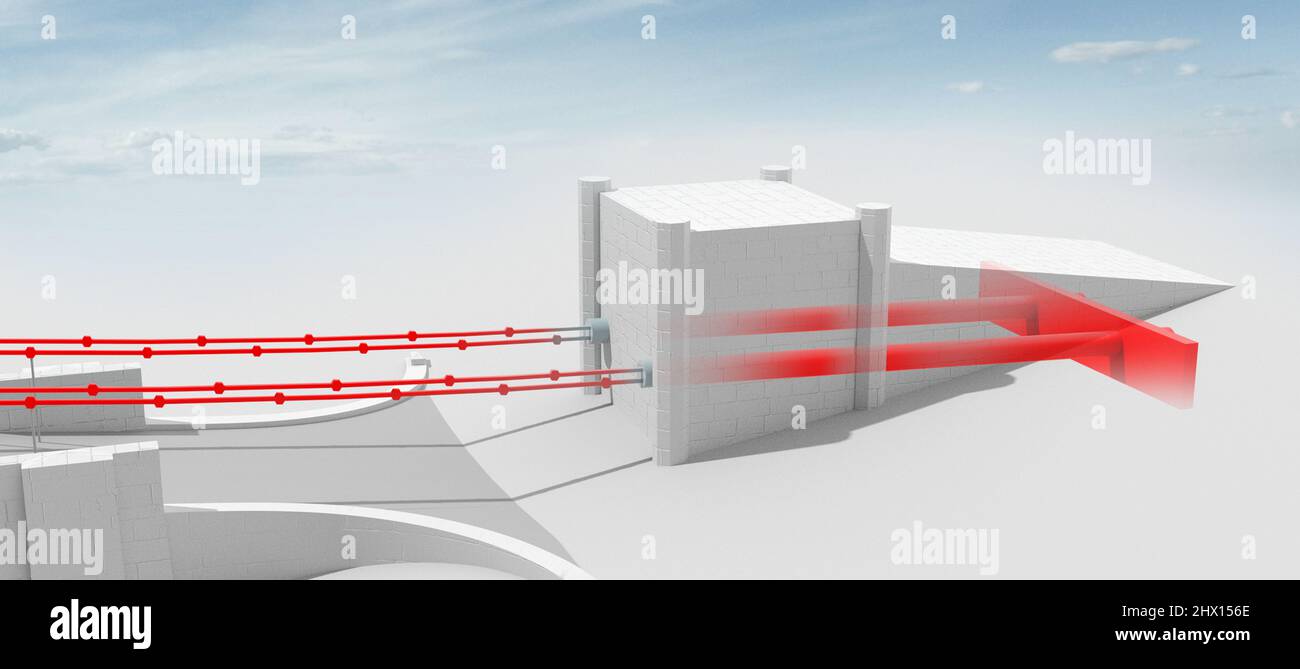 Menai Suspension Bridge anchor, illustration Stock Photo Alamy