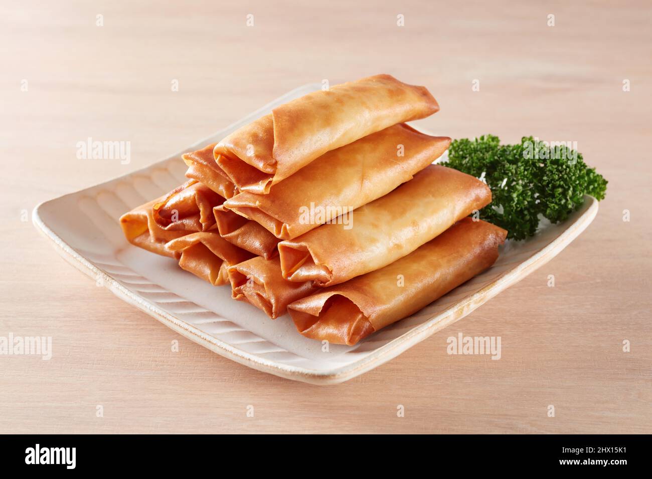 DeepFried Spring Rolls Stock Photo Alamy
