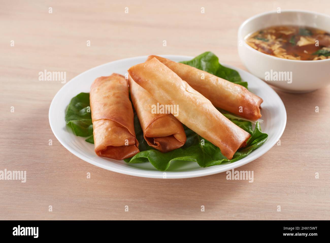 DeepFried Spring Rolls Stock Photo Alamy