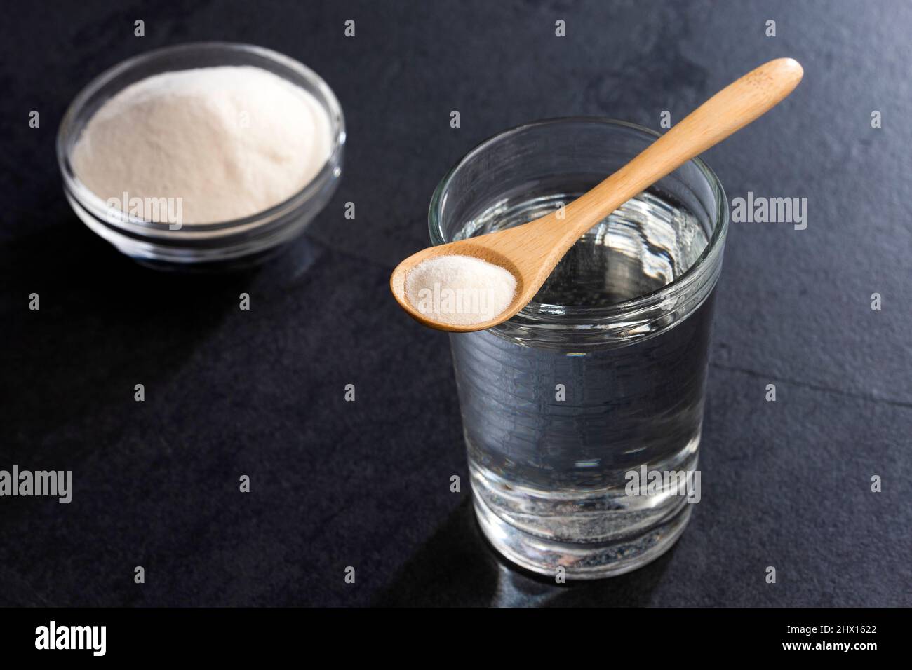 Hydrolyzed collagen powder to mix with water Stock Photo Alamy