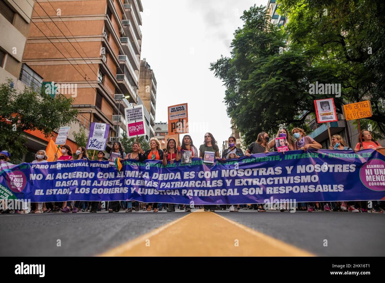 Cordoba Capital, Cordoba, ARGENTINA. 8th Mar, 2022. On March 8, International Women's Day was celebrated and a mobilization was held in Cordoba demanding an end to patriarchal violence and gender inequality. (Credit Image: © Daniel Bustos/ZUMA Press Wire) Stock Photo