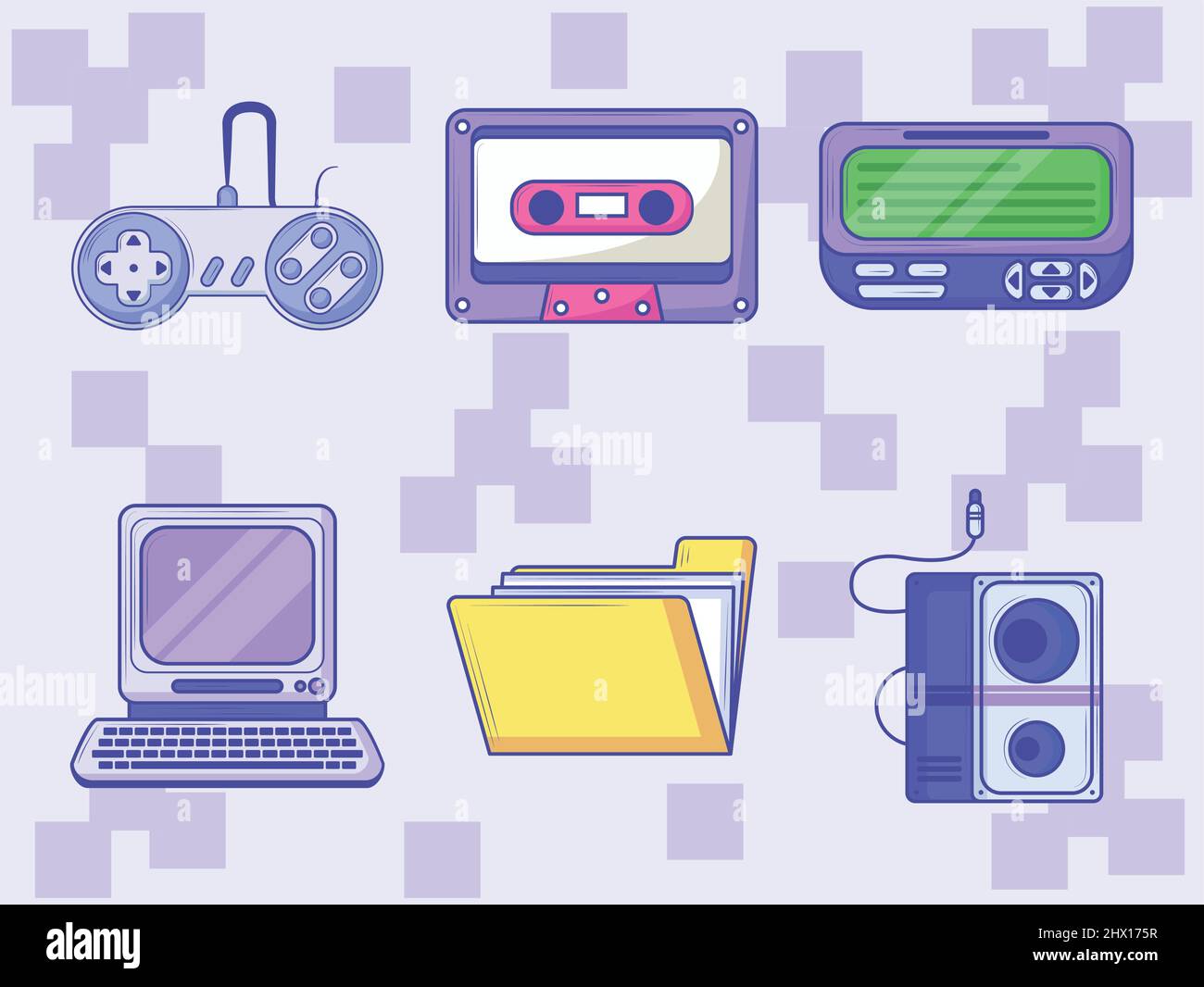 icons retro technology Stock Vector Image & Art - Alamy
