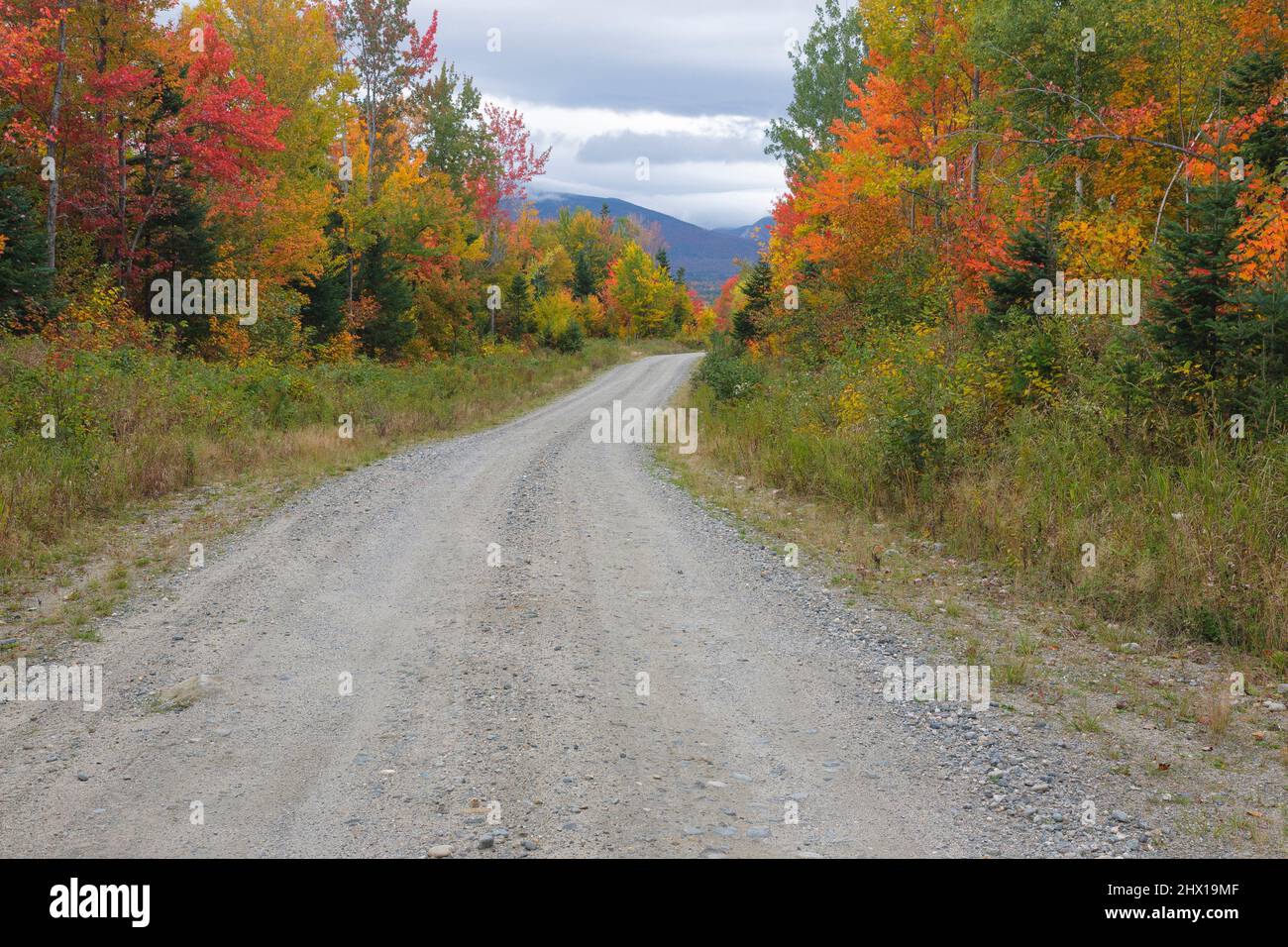 Success Pond Road in the Grafton Township in Oxford County, Maine on a