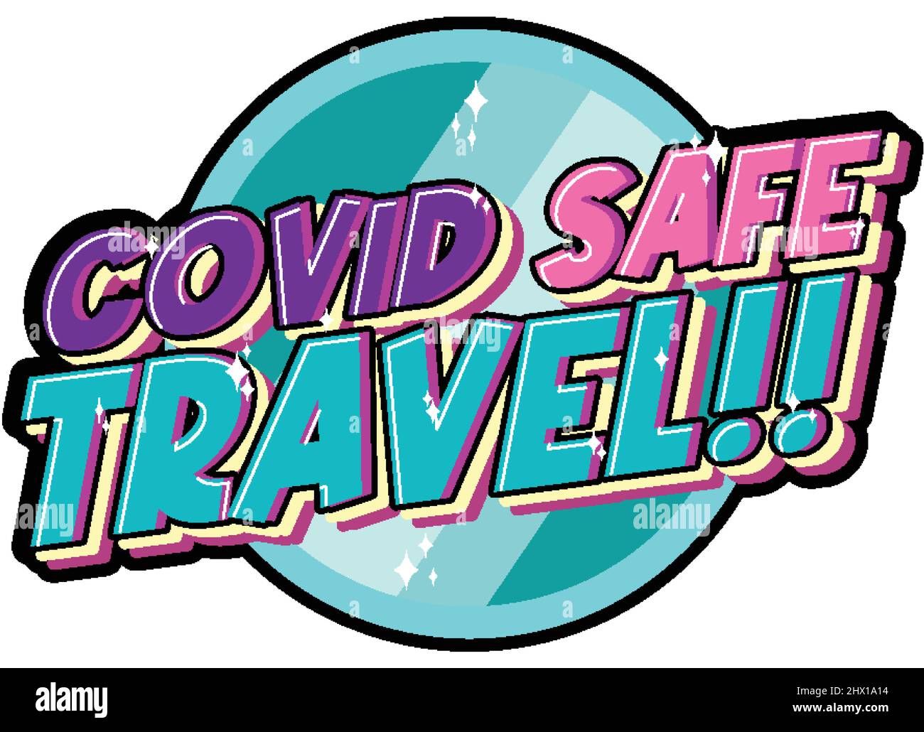 Covid Safe Travel typography design illustration Stock Vector Image