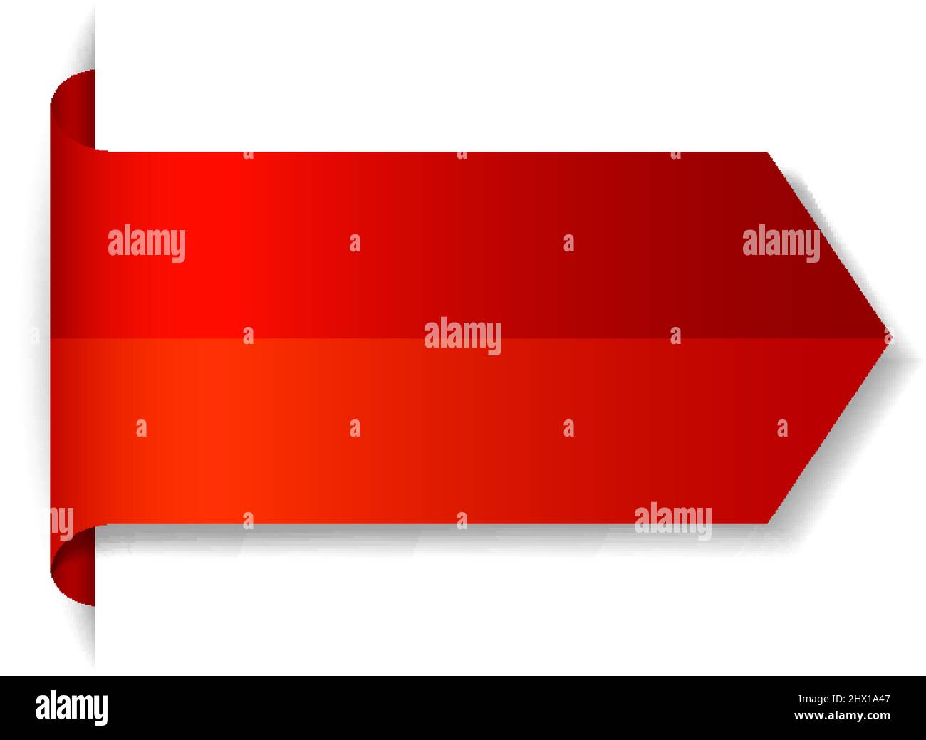 Red banner design on white background illustration Stock Vector Image ...