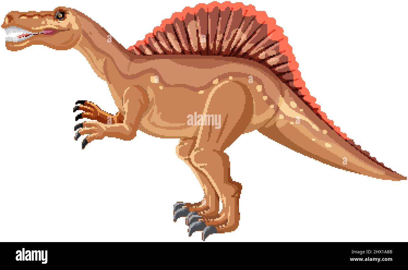 Spinosaurus dinosaur on white background illustration Stock Vector ...