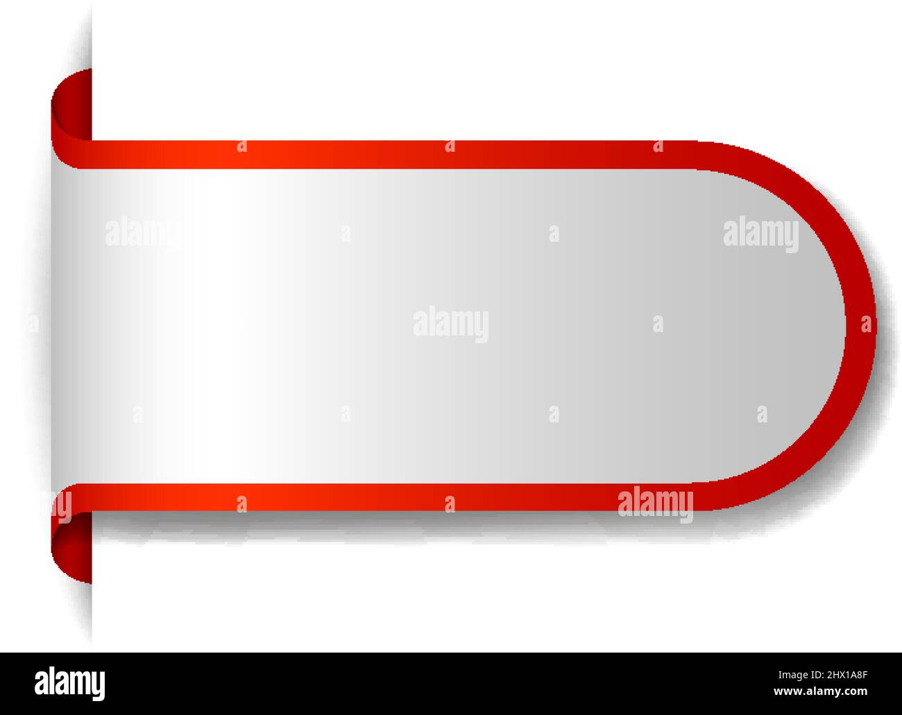 Red banner design on white background illustration Stock Vector Image ...