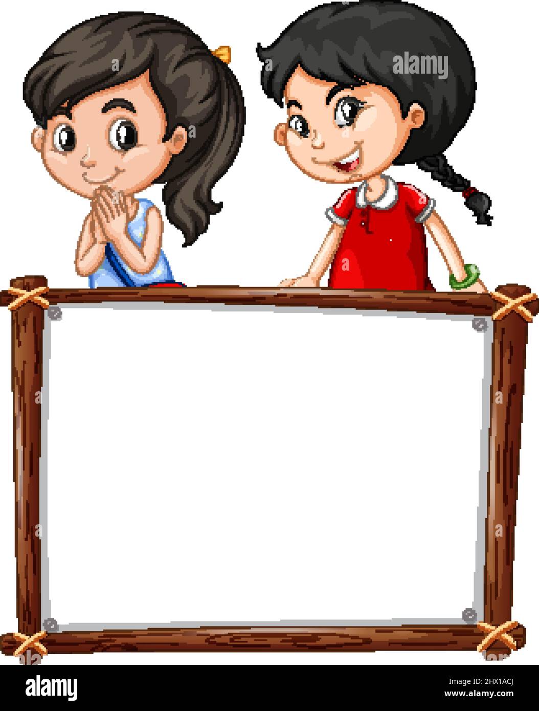 Board template with happy kids illustration Stock Vector Image & Art ...
