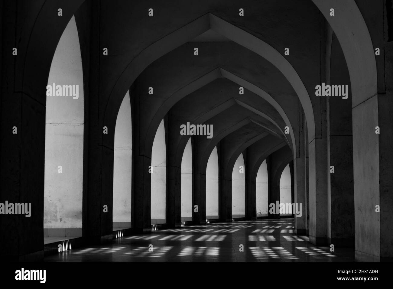 Mosque architecture of bangladesh Black and White Stock Photos & Images ...