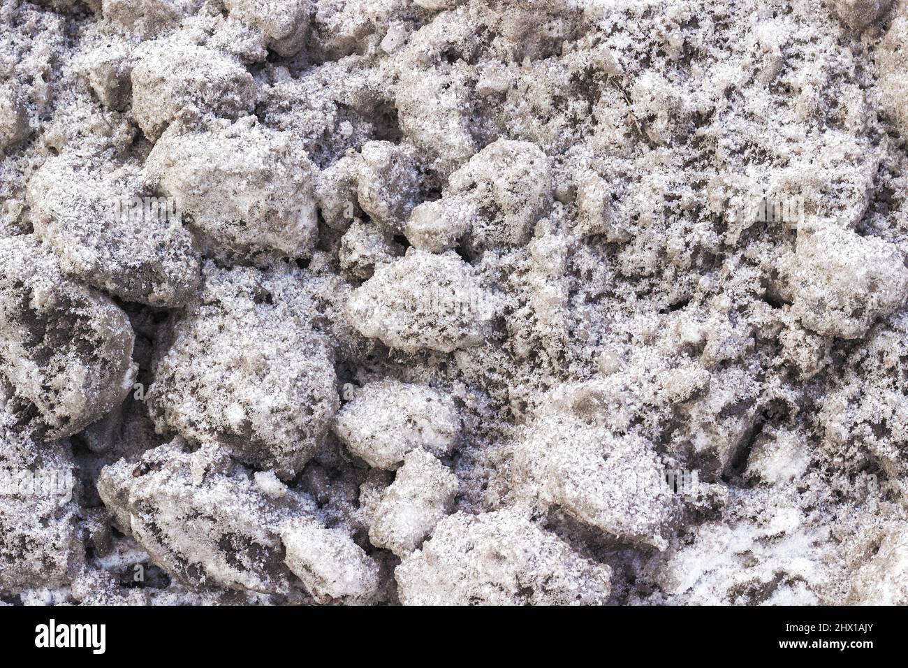 Dirty snow, texture or background. Stock Photo