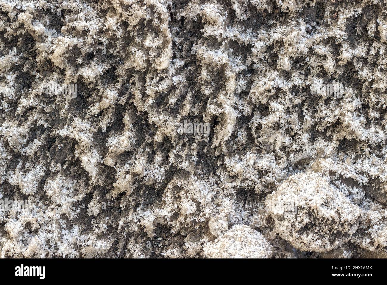 Dirty snow, texture or background. Stock Photo