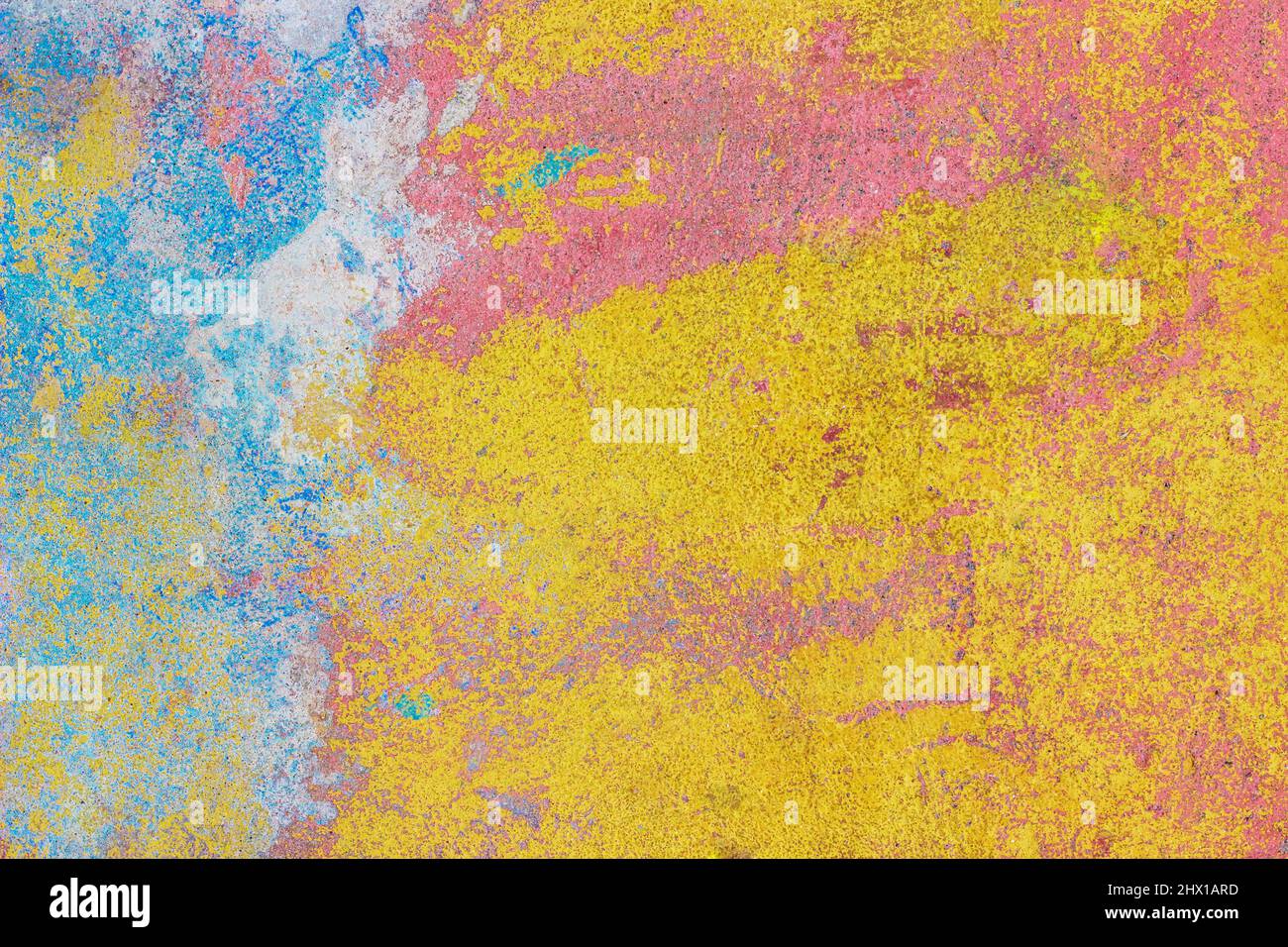 shabby wall with colored plaster. background, texture Stock Photo