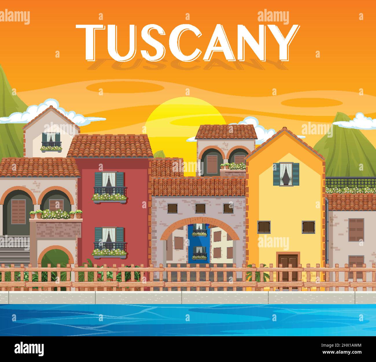 Scene with many buildings in city illustration Stock Vector Image & Art ...
