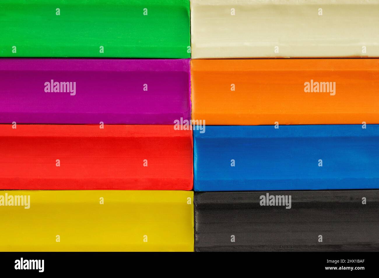 multicolored plasticine background or texture. Geometric pattern Stock Photo